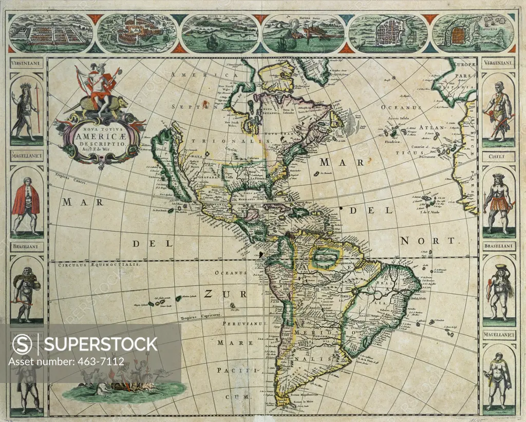 Nova Totius Americae Descriptio 1680 Maps 