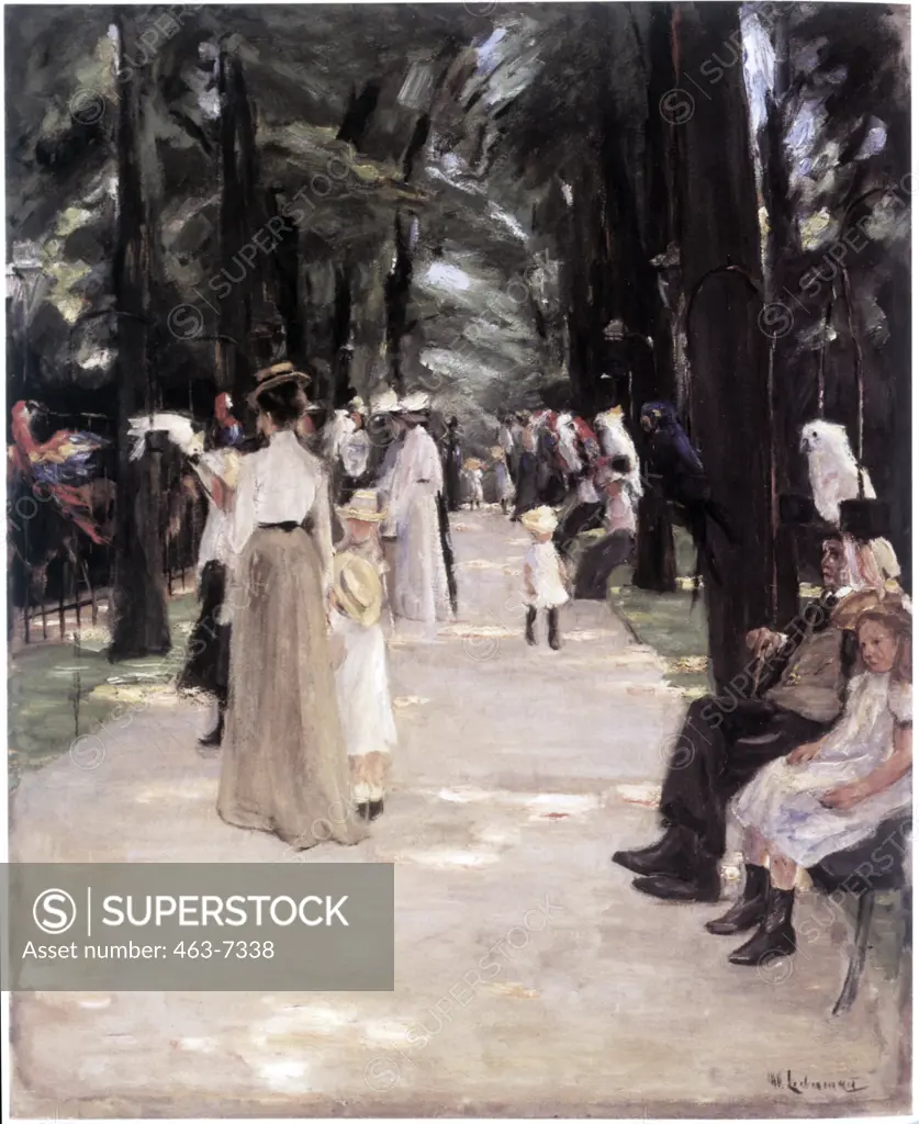Parrots in the Amsterdam Zoo 1902 Max Liebermann (1847-1935 German) Oil on canvas Kunsthalle, Bremen, Germany