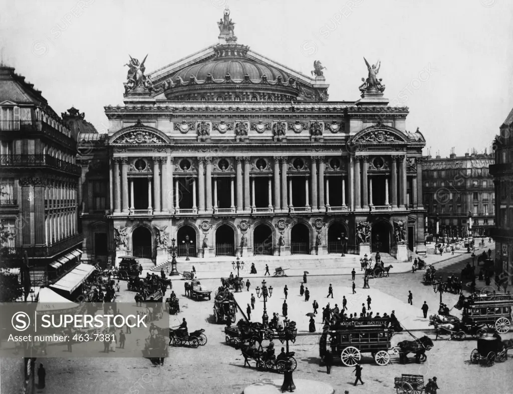 Facade of an opera house, Paris, France, c. 1885