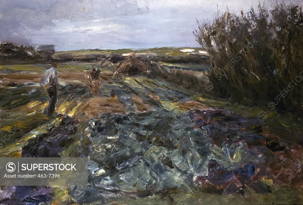 The Coal Field,  by Max Liebermann (1847-1935/German),  oil on canvas,  Germany,  Dresden,  Gemaldegalerie,  1912