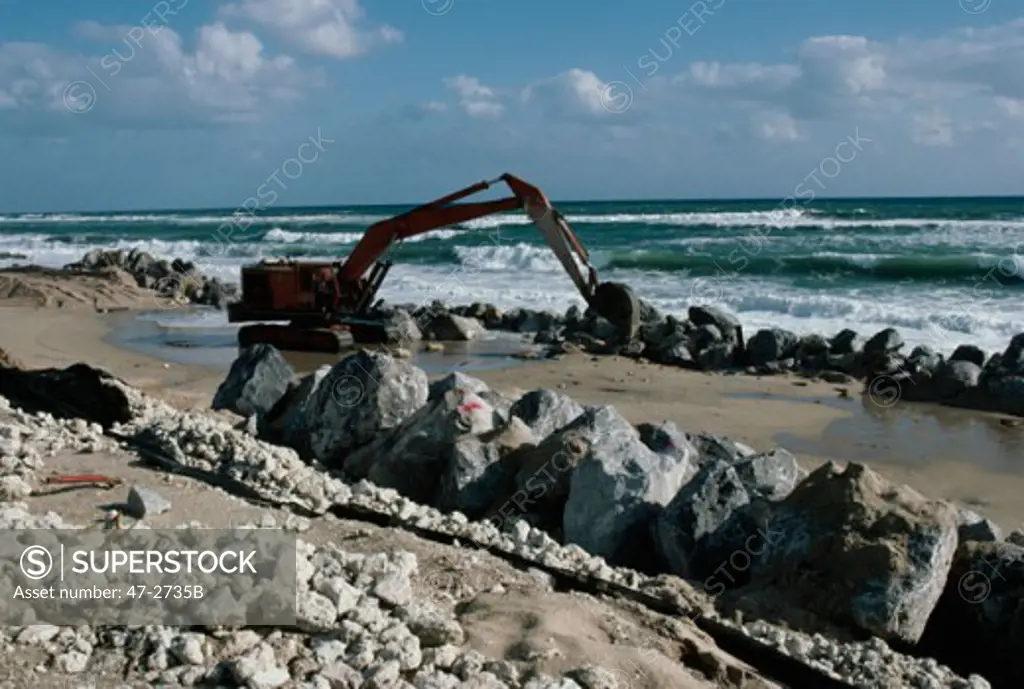 Preventing Beach Erosion Palm Beach Florida USA