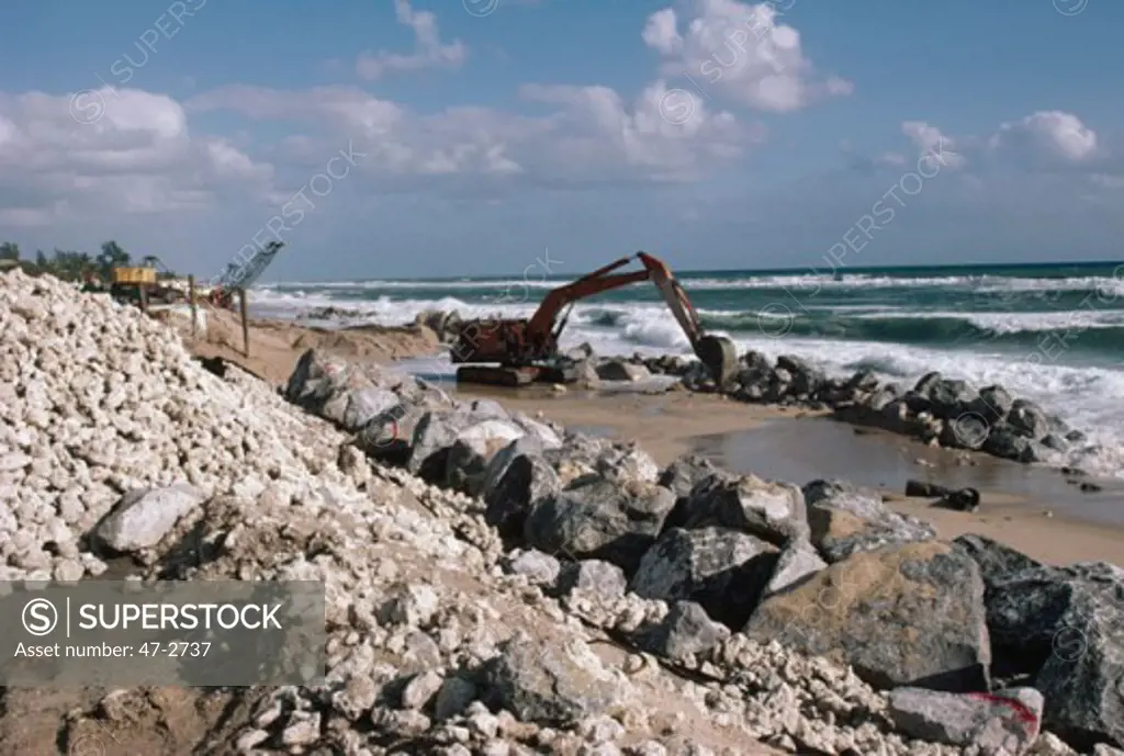 Preventing Beach Erosion Palm Beach Florida USA