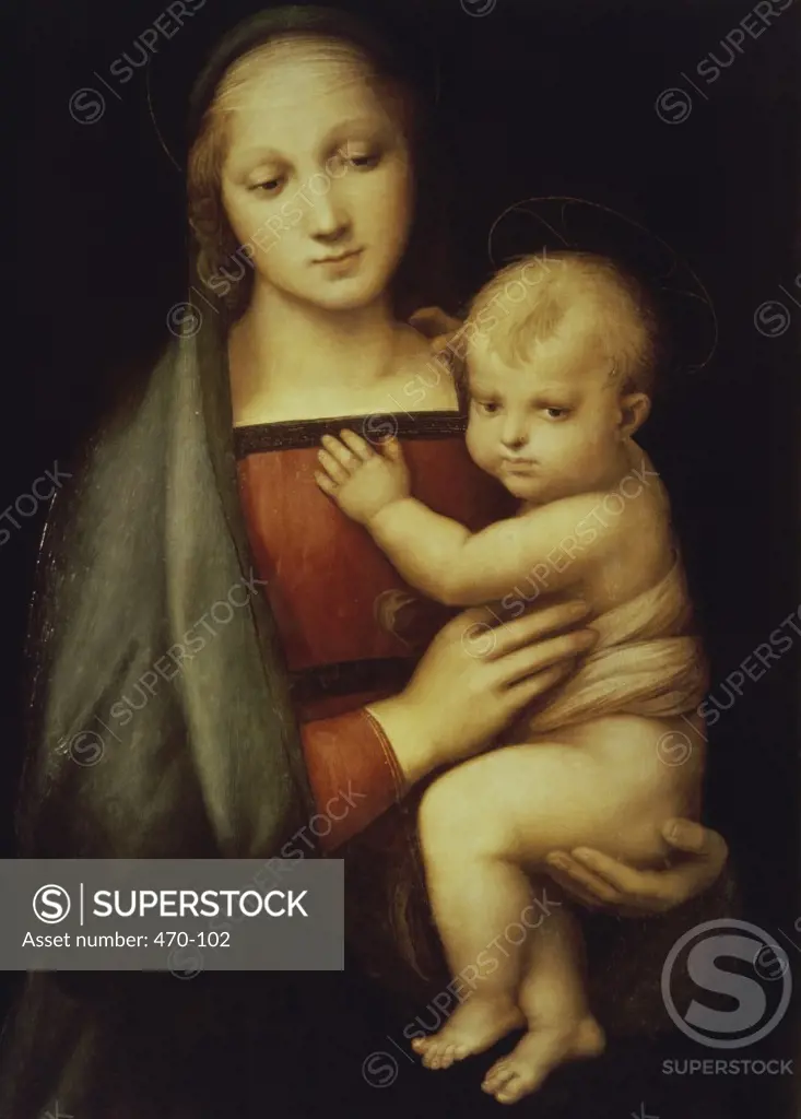 Madonna del Granduca  ca.1506 Raphael (1483-1520 Italian)  Oil on wood panel  Palazzo Pitti, Palatine Gallery, Florence, Italy 