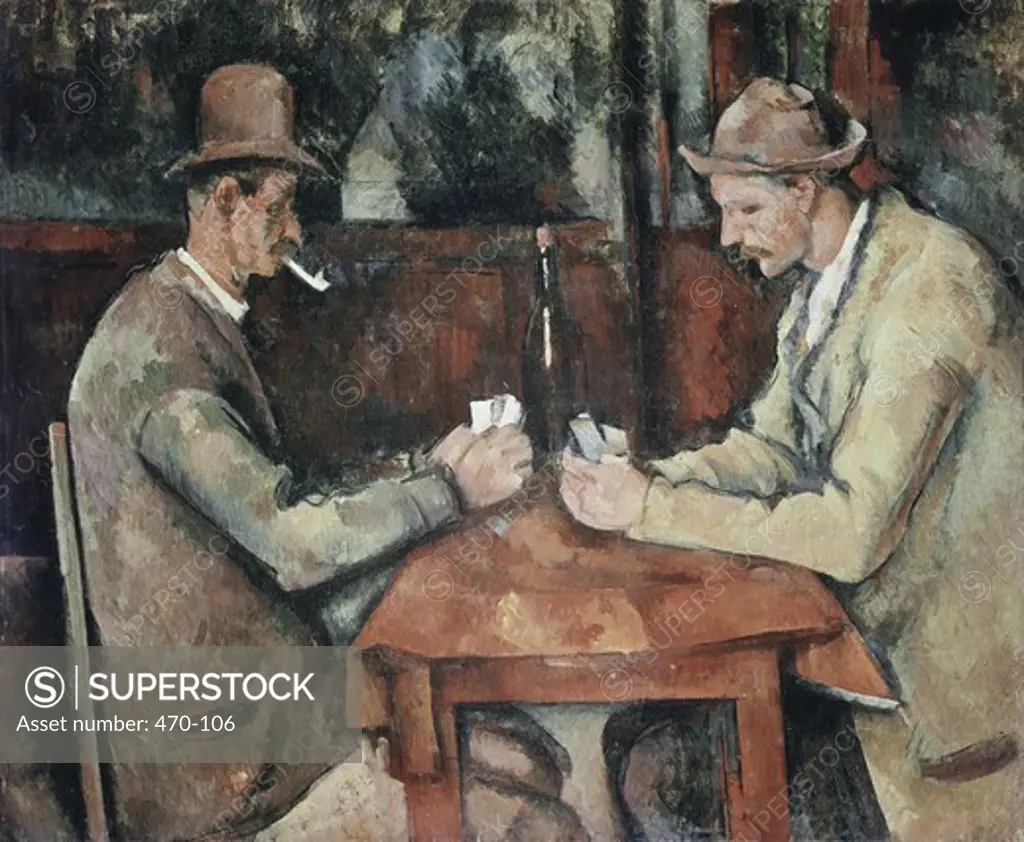 The Card Players 1890-92 Paul Cezanne (1839-1906 French) Oil on canvas Musee du Louvre, Paris, France