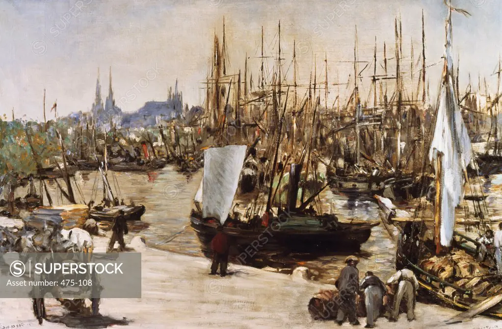 The Port of  Bordeaux 1871 Edouard Manet (1832-1883 French) Oil on canvas E.G. Buhrle Collection, Zurich, Switzerland 