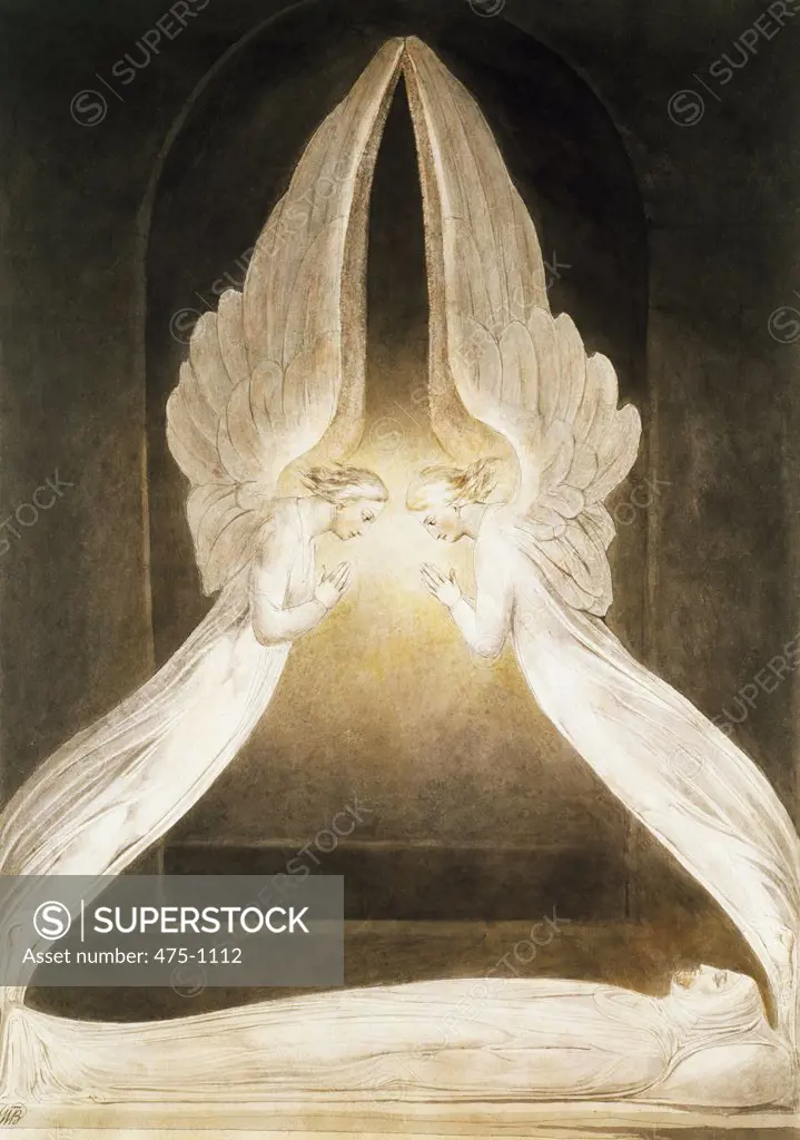 Angels Hovering Above Jesus William Blake (1757-1827 English) Victoria & Albert Museum, London 