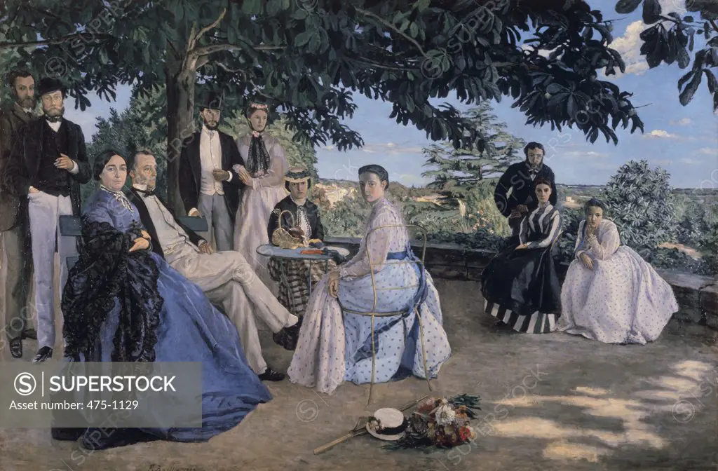 Family Reunion 1867 Frederic Bazille (1841-1870 French) Oil on canvas Musee d'Orsay, Paris, France