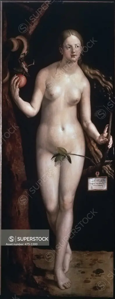Eve  1507 Durer, Albrecht(1471-1528 German) Oil On Wood Panel Museo del Prado, Madrid, Spain 