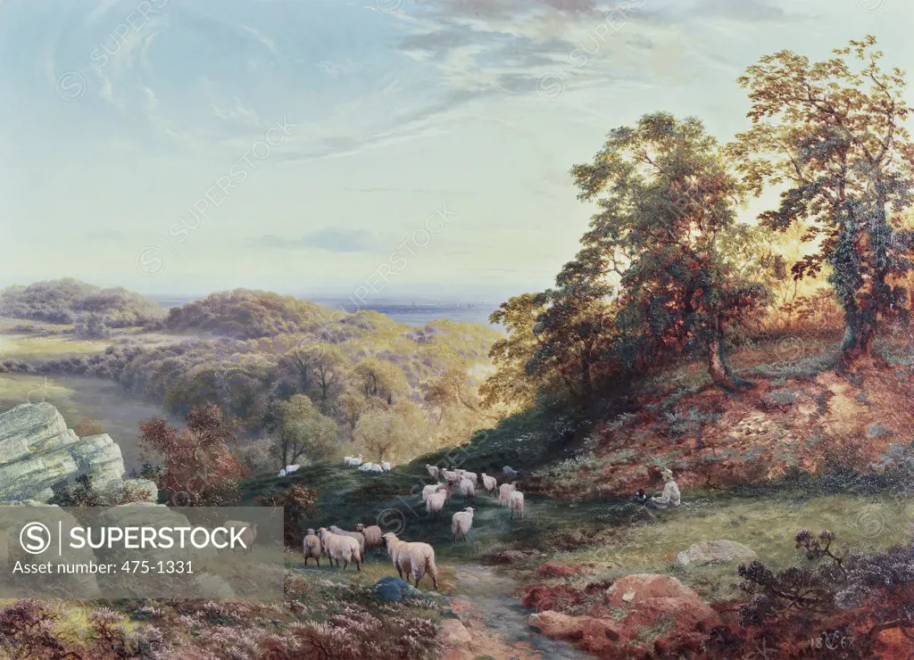 Watching the Flock George Vicat Cole (1833-1893 British) Art Trade, Bonhams, London 