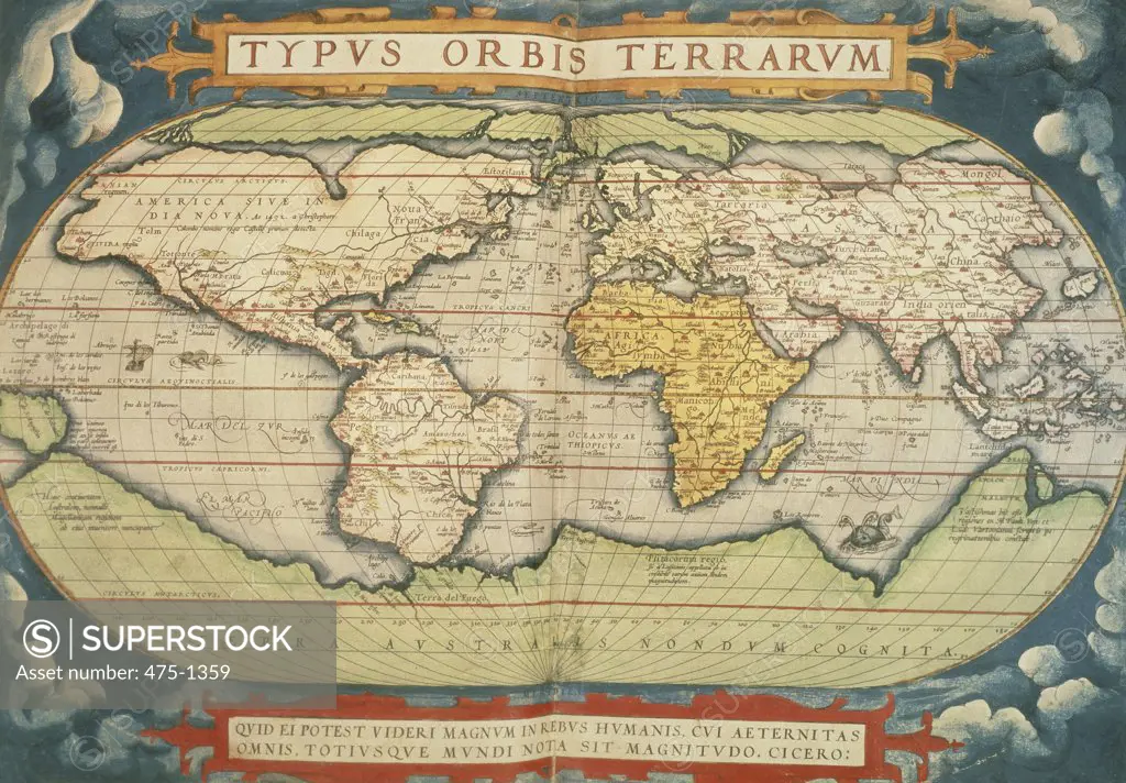 Map of the World: Typus Orbis Terrarum   1570 British Library, London 