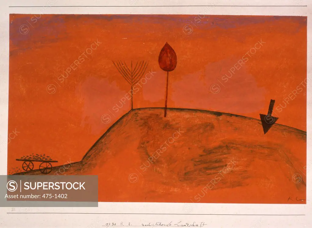 Incandescent Landscape 1930 Paul Klee  (1879-1940/Swiss) Watercolor Christie's Images 