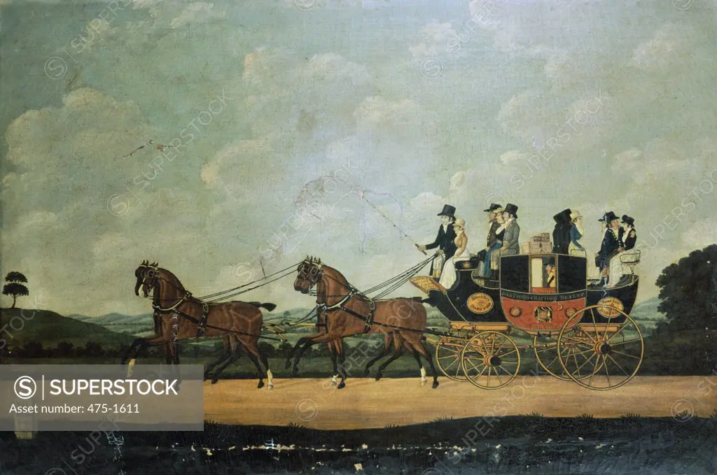 The Dartford, Crayford And Bexley Stage Coach 18th Century John Cordrey (18th C- British) Private Collection
