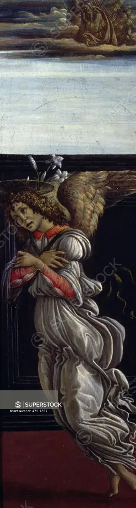 Archangel Gabriel/Angel of the Annunciation c.1495 Sandro Botticelli(1444-1510)Italian Pushkin Museum of Finr Art, Moscow 