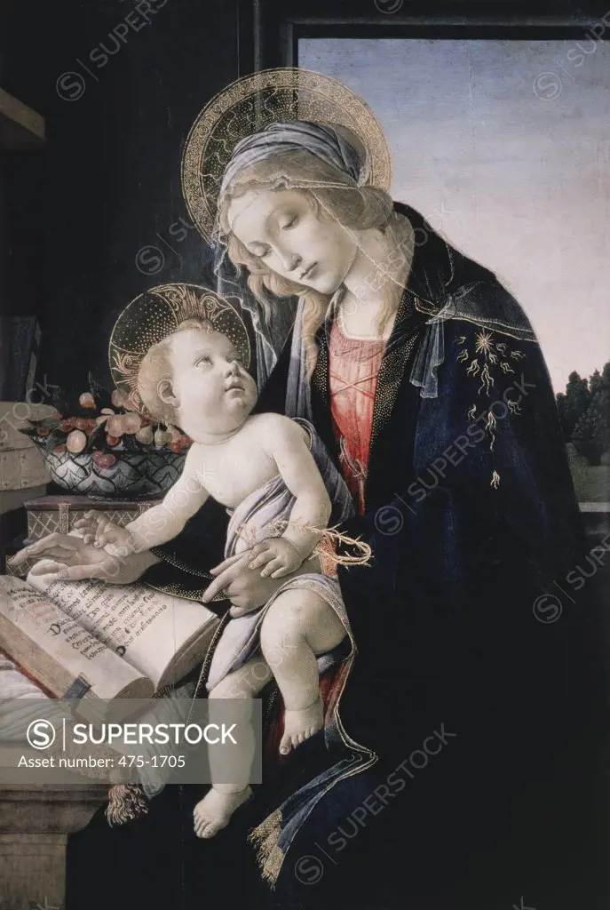 Madonna del Libro: Virgin Teaching the Infant Jesus to Read ca.1480 Sandro Botticelli (1444-1510 Italian) Tempera on wood panel Museo Poldi Pezzoli, Milan, Italy