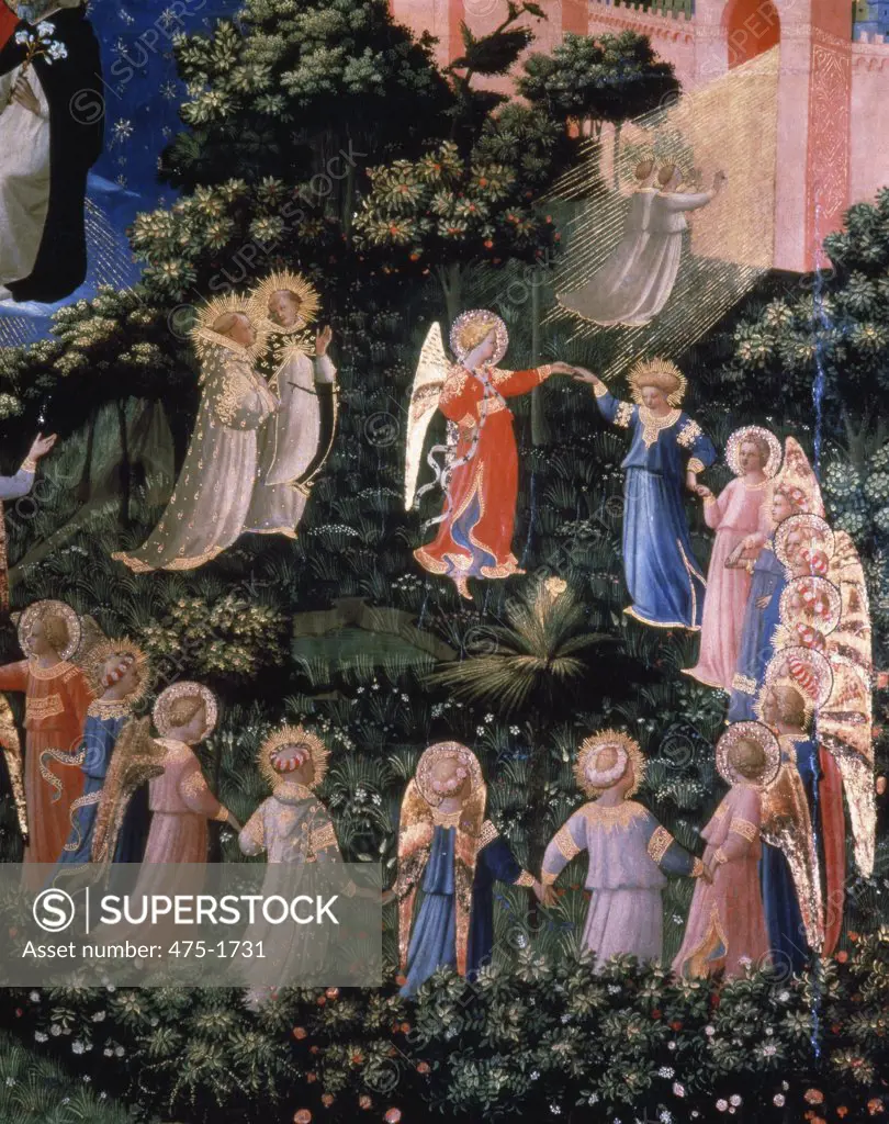 Detail Of Heaven From The Last Judgement Fra Angelico Ca. 1400-1455 Italian Museo di San Marco Florence