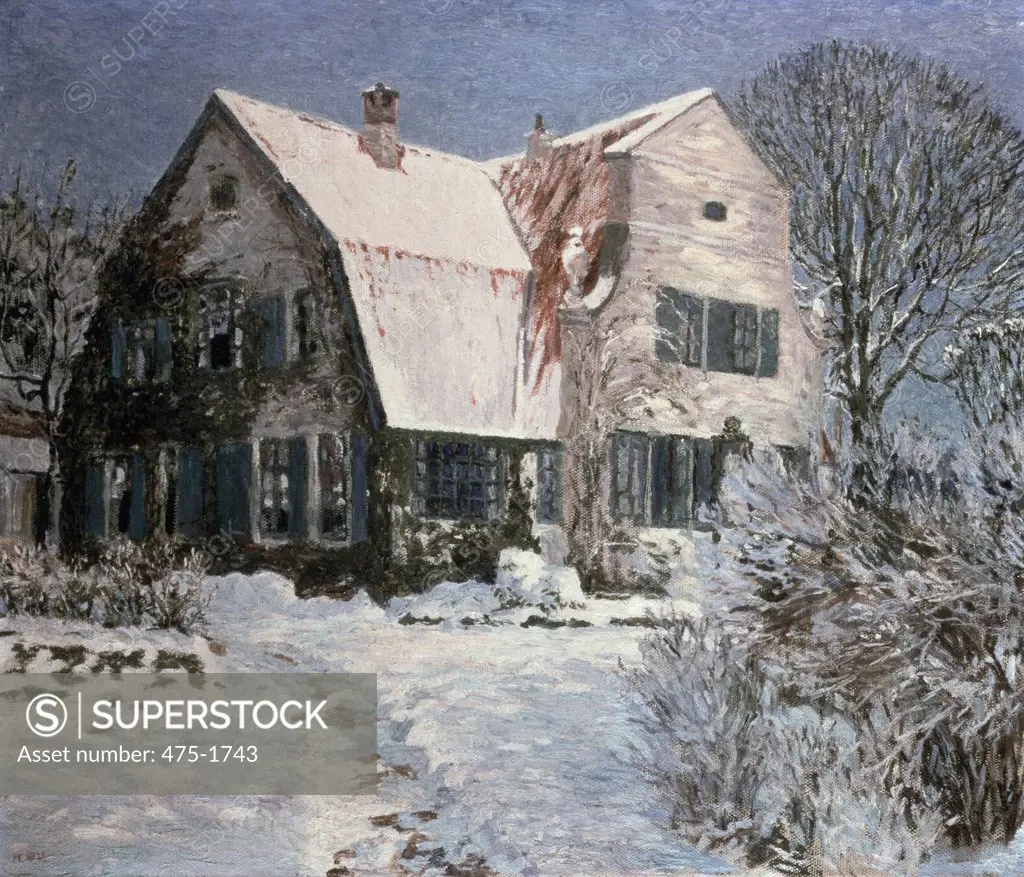 House And Garden Under Snow Heinrich Johann Vogeler (1872-1942 German) Phillips, The International Fine Art Auctioneers