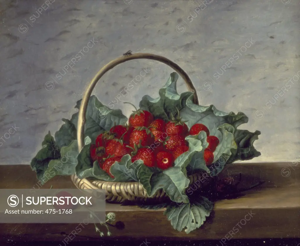 Basket of Strawberries Johan L. Jensen (School of) (1800-1856 Dutch) Art Trade, Bonhams, London 