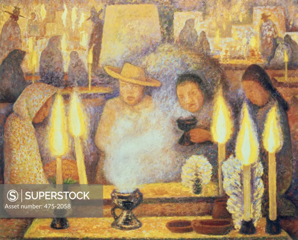 The Day of the Dead 1944 Diego Rivera (1886-1957 Mexican) Oil on board Museo de Arte Moderno, Mexico City, Mexico