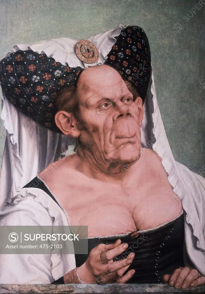 Grotesque Old Woman, A  C. 1500 Metsys, Quinten, I(1465/6-1530 Flemish) National Gallery, London, England 