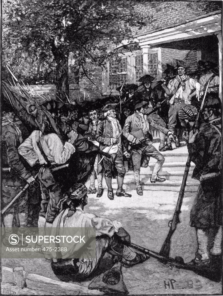 Shay's Mob In Possession Of A Courthouse  January 1884 Pyle, Howard(1853-1911 American) Engraving Private Collection 