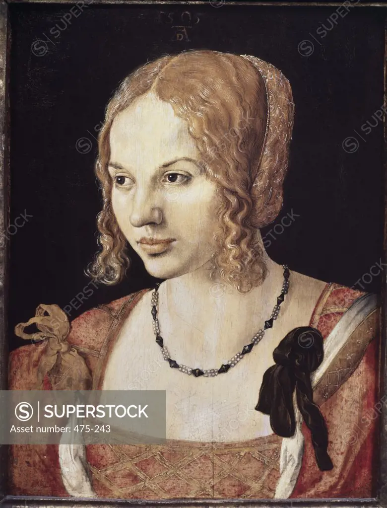 Portrait Of A Venetian Lady  1505 Durer, Albrecht(1471-1528 German) Oil On Wood Panel Kunsthistorisches Museum, Vienna, Austria 