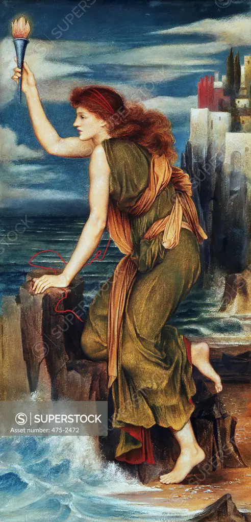 Hero Awaiting The Return Of Leander Evelyn De Morgan (1855-1919 British) Roy Miles Gallery, 29 Bruton St., London W1 *ADDRESS MUST BE INCLUDED IN CREDIT!