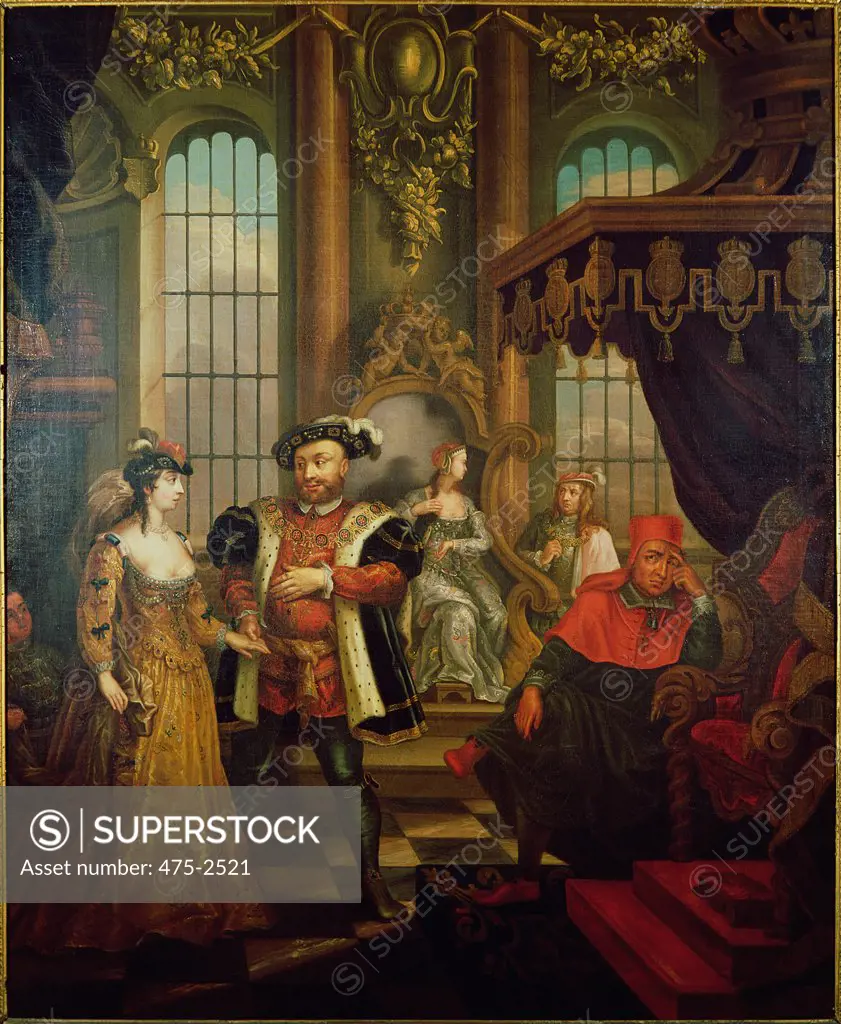 Henry VIII (1491-1547) Introducing Anne Boleyn At Court William Hogarth (1697-1764 British) Private Collection