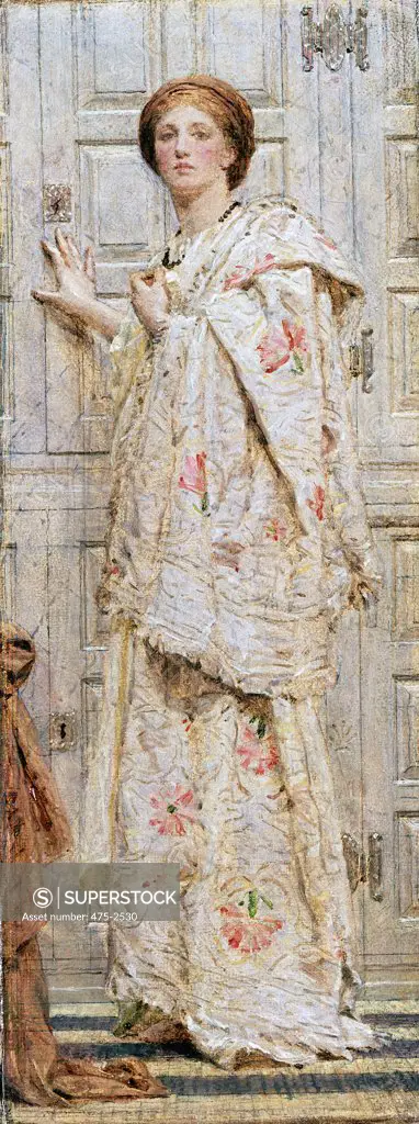 An Embroidery  Moore, Albert Joseph(1841-1892 British) Roy Miles Gallery, 29 Bruton St., London W1 *ADDRESS MUST BE INCLUDED IN CREDIT!