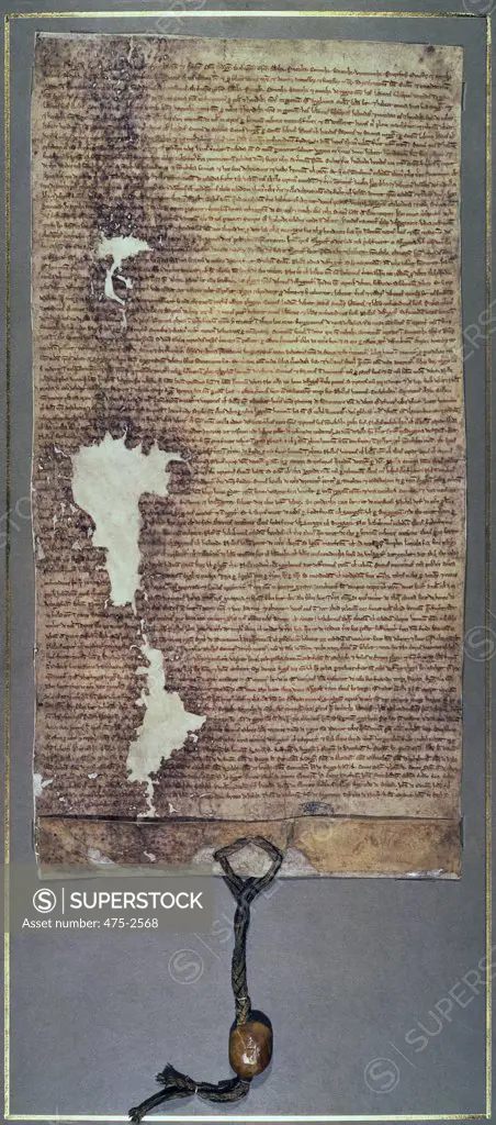 The Magna Carta Of Liberties, Third Version Issued In 1225 By Henry III 13th C. English School (16th C. ) Vellum Department of the Evironment, London, England
