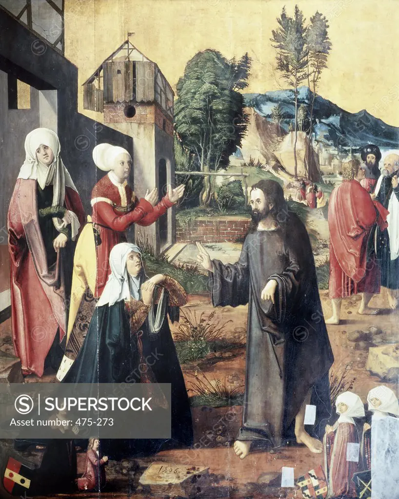Christ Taking Leave of his Mother  Hans Schäufelein (ca.1480-1540 German) Christie's Images, London, England