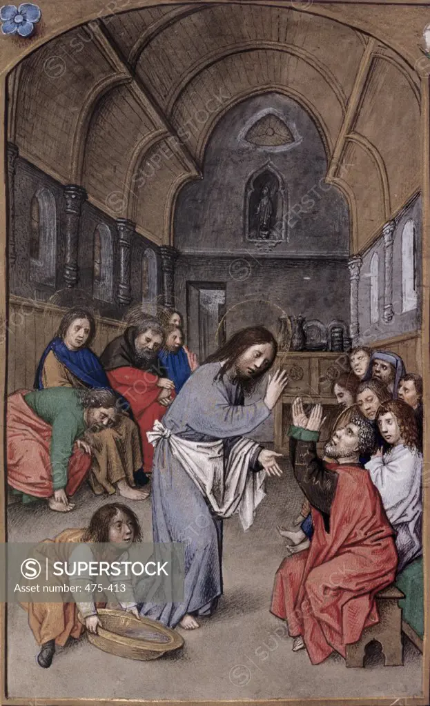 Christ Washing the Feet of the Disciples ca. 1480 Manuscript 