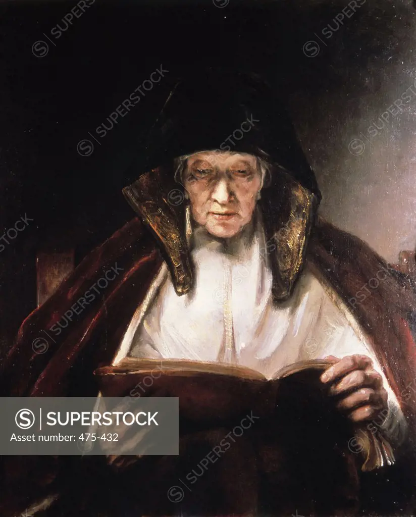Old Woman Reading Rembrandt Harmensz van Rijn (1606-1669 Dutch) Duke of Buccleuch Collection, Drumlanrig, Scotland
