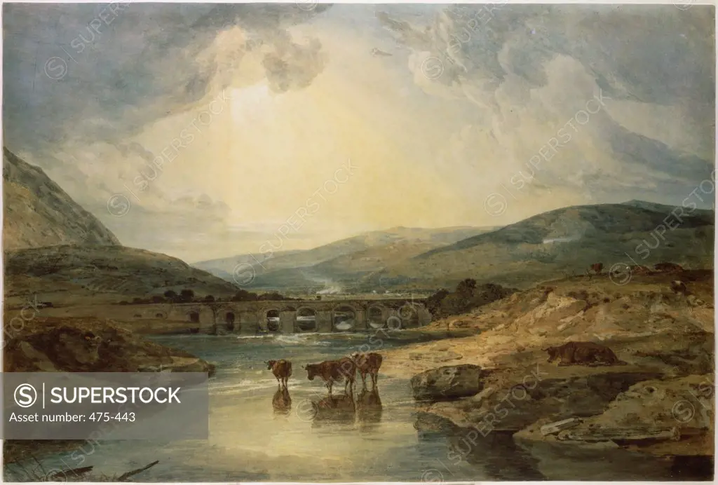 Bridge Over the Usk Joseph Mallord William Turner (1775-1851 British) Oil on canvas Victoria & Albert Museum, London