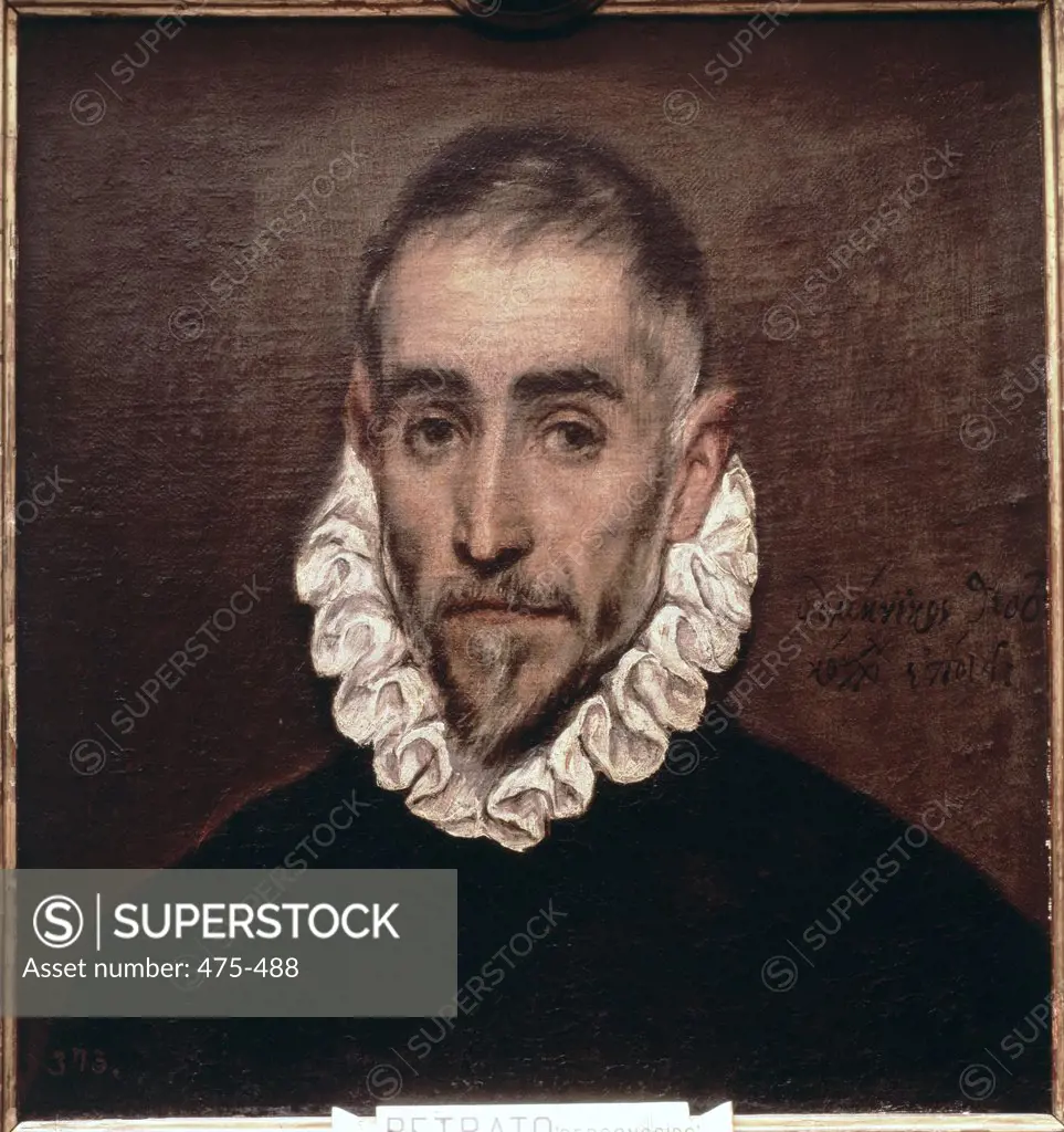 Portrait Of An Unknown Gentleman C. 1594 El Greco (1541-1614 Greek) Museo del Prado, Madrid, Spain
