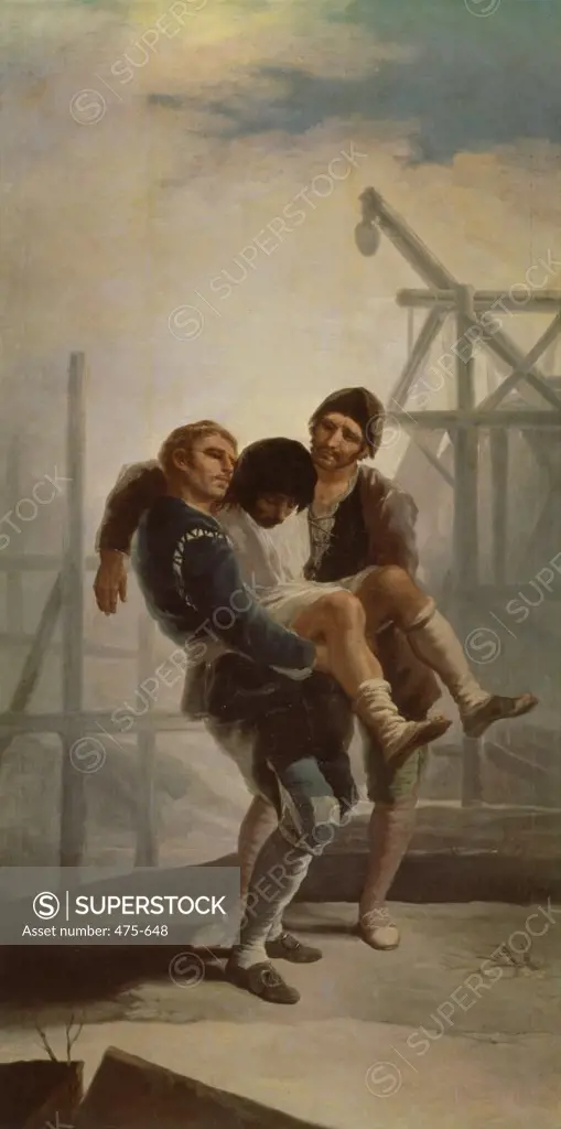 The Injured Mason Francisco Goya y Lucientes (1746-1828 Spanish) Museo del Prado, Madrid, Spain