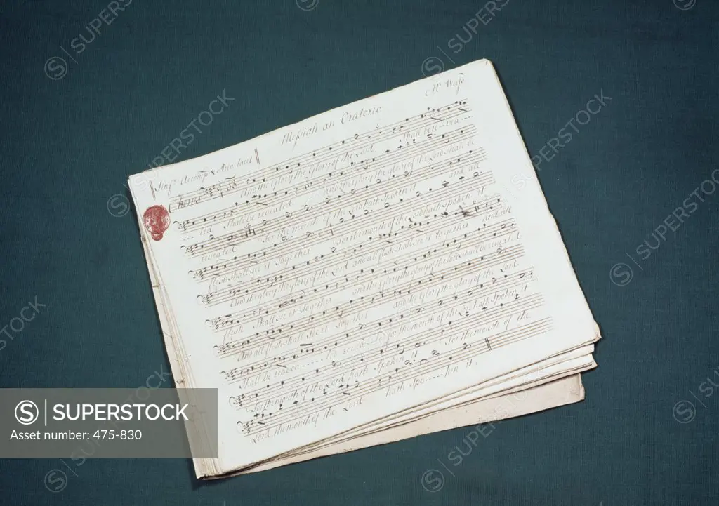 Messiah by Handel 1758 Manuscripts 