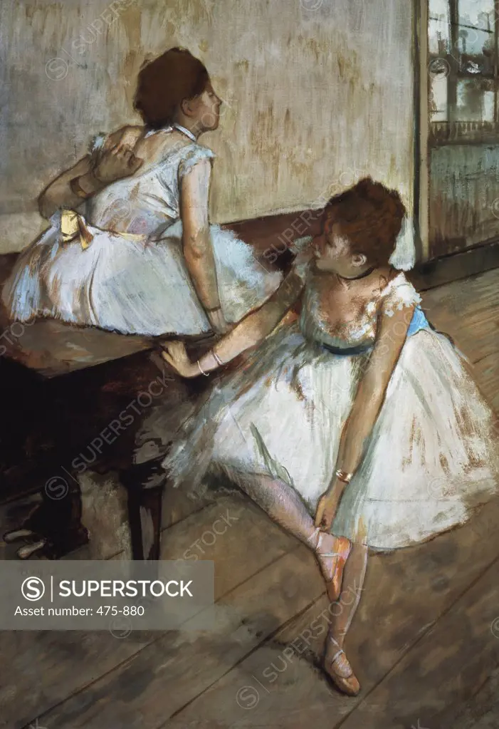 Two Dancers Resting 1874 Edgar Degas (1834-1917 French) Pastel Christie's, London