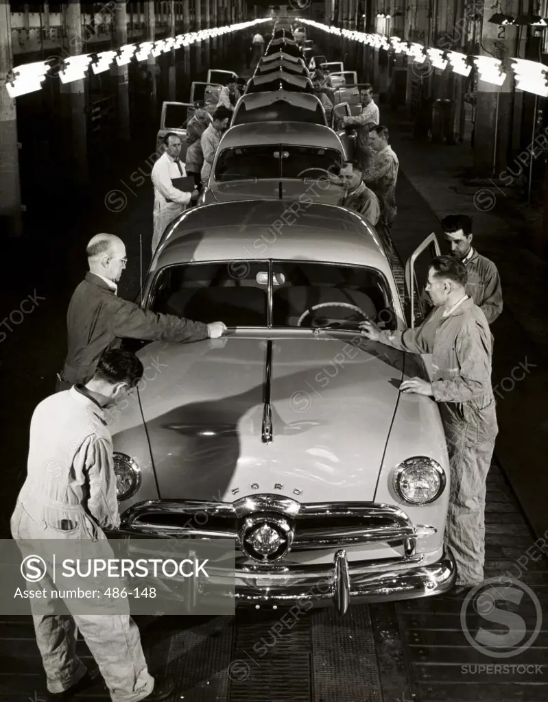 Automobile assembly line Ford Motor Company   1949