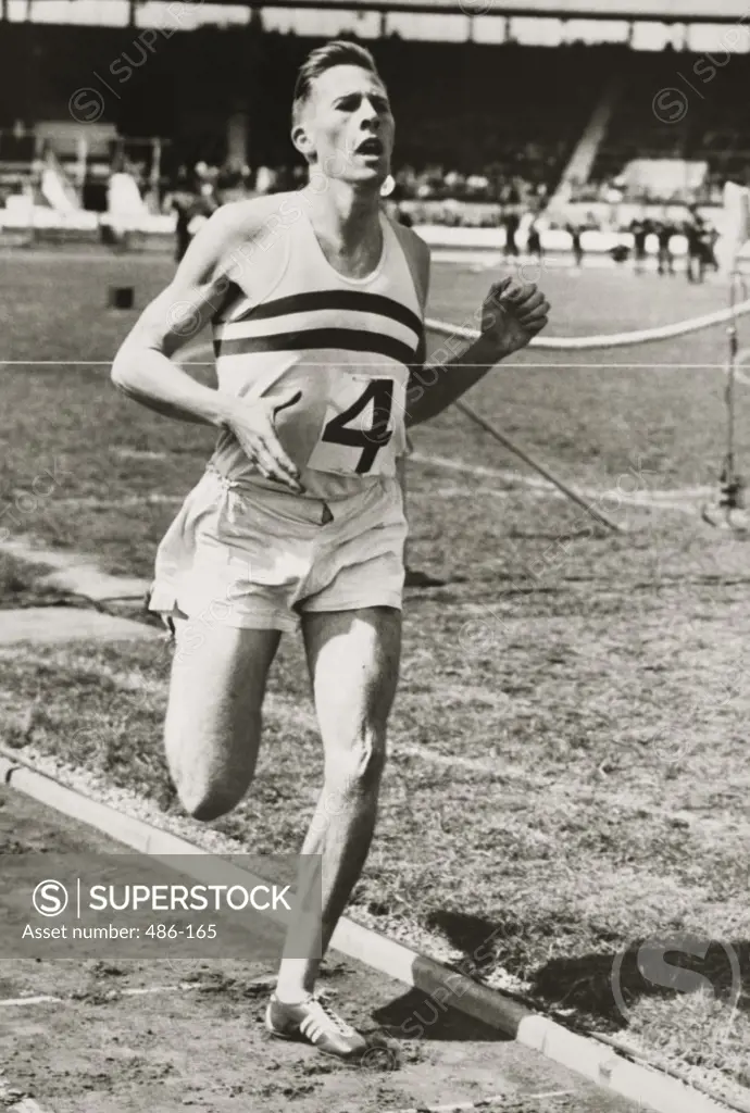 Roger Bannister, (b.1929), First man to run the mile in under four minutes