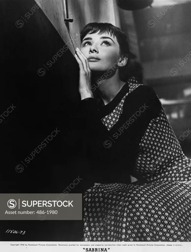 Movie still with Audrey Hepburn from 'Sabrina' movie