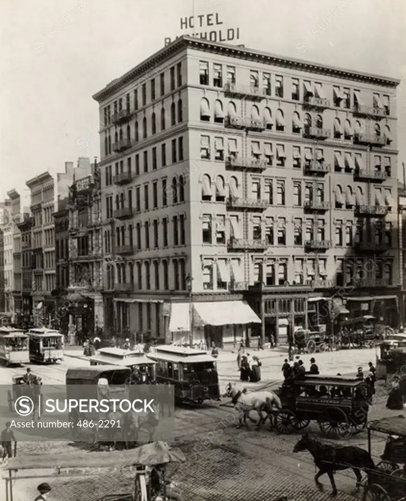 USA, New York City, Broadway Corner, 23rd St. Looking East, 1896