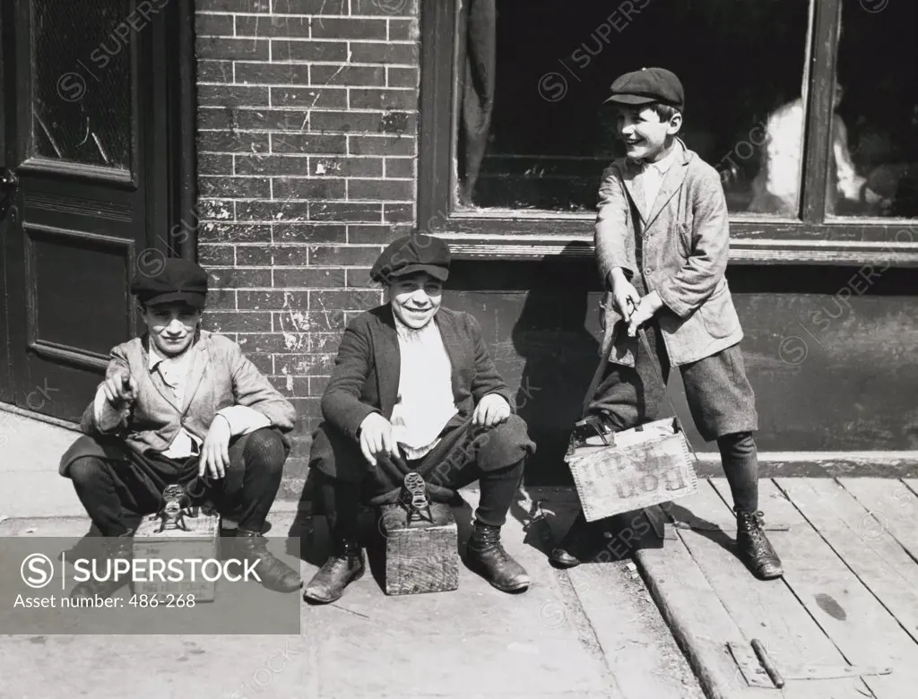 Boot Blacks   New York City  USA  c. 1920  