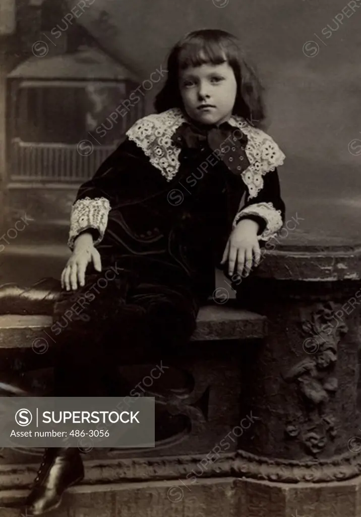 USA, New York, New York City, Portrait of girl, 1887