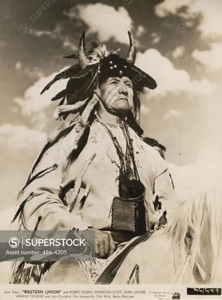 Portrait of American Indian senior man