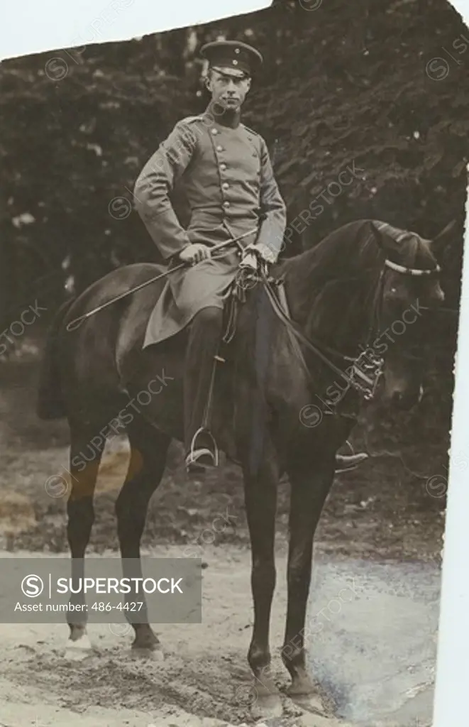 Crown Prince of Germany riding horse