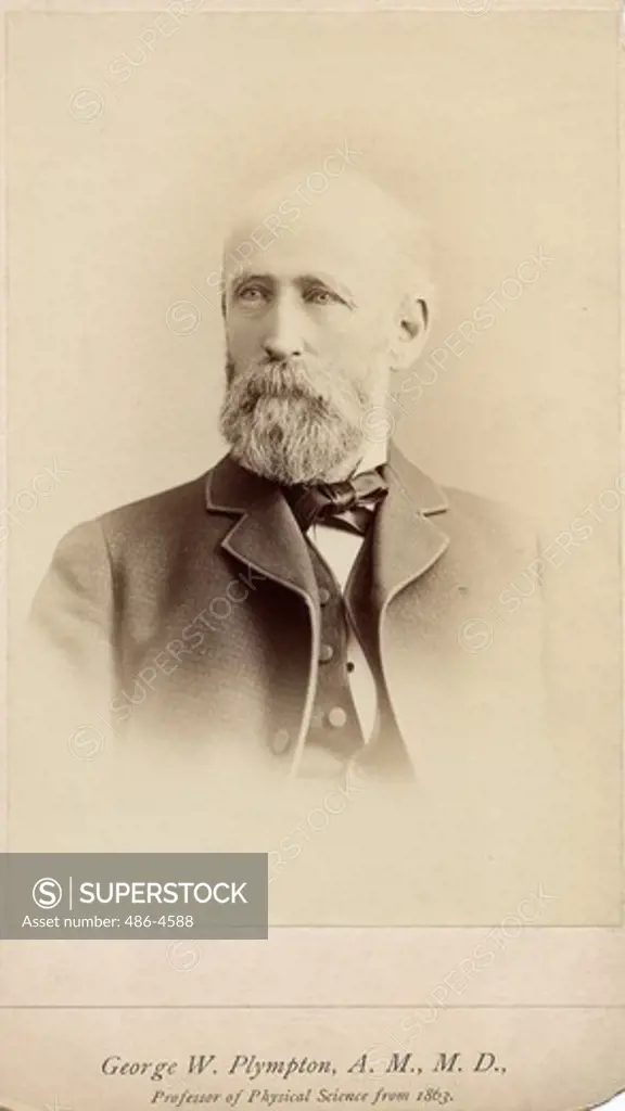 Portrait of George W. Plympton, A.M., M.D., Proffesor of Physical Science from 1863