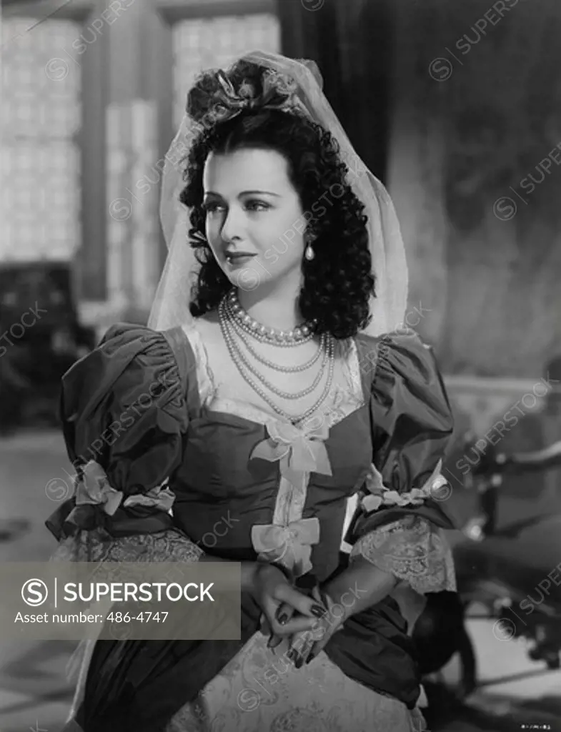 Joan Bennett in role of Maria Theresa in ""The man In Iron Mask"", Edward Small production for United Artists release, Others in cast include Louise Hayword, Warren William, Joseph Schildkraut, Alan Hale and Miles Mander