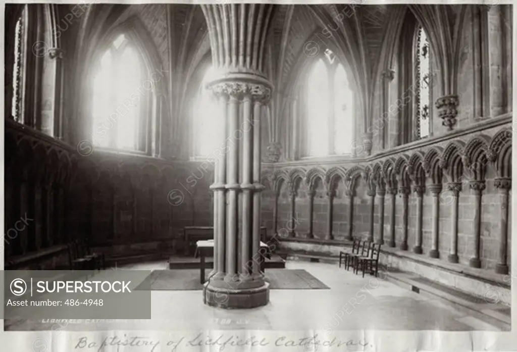 UK, England, Staffordshire, Lichfield, Baptistery of Lichfield Cathedral