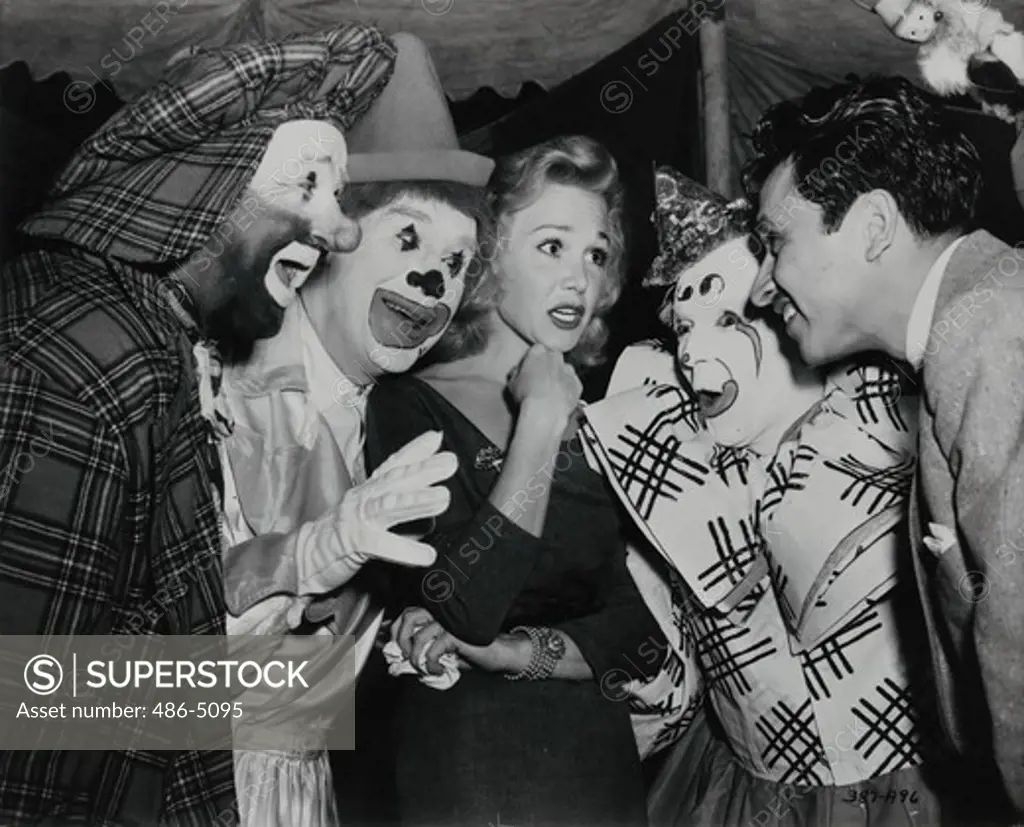 Bobby Kaye with clowns