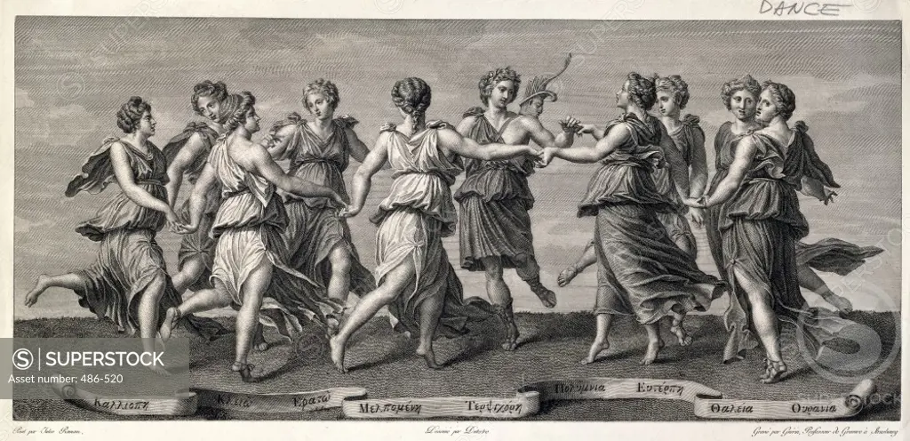 The Dance of the Muses Engraving Artist Unknown Culver Pictures Inc.